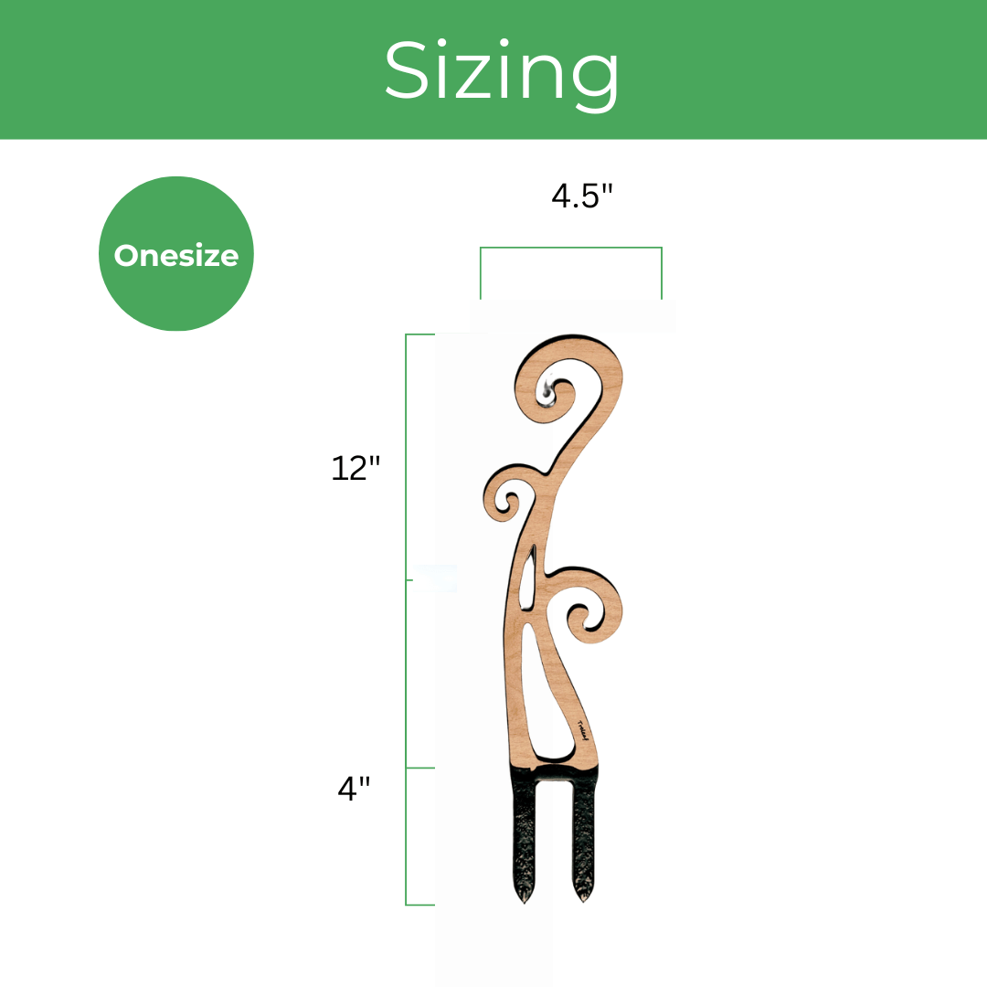 Flora - Fiddlehead Fern Inspired Indoor Plant Trellis for Orchids & Vining Houseplants - Ed's Plant Shop