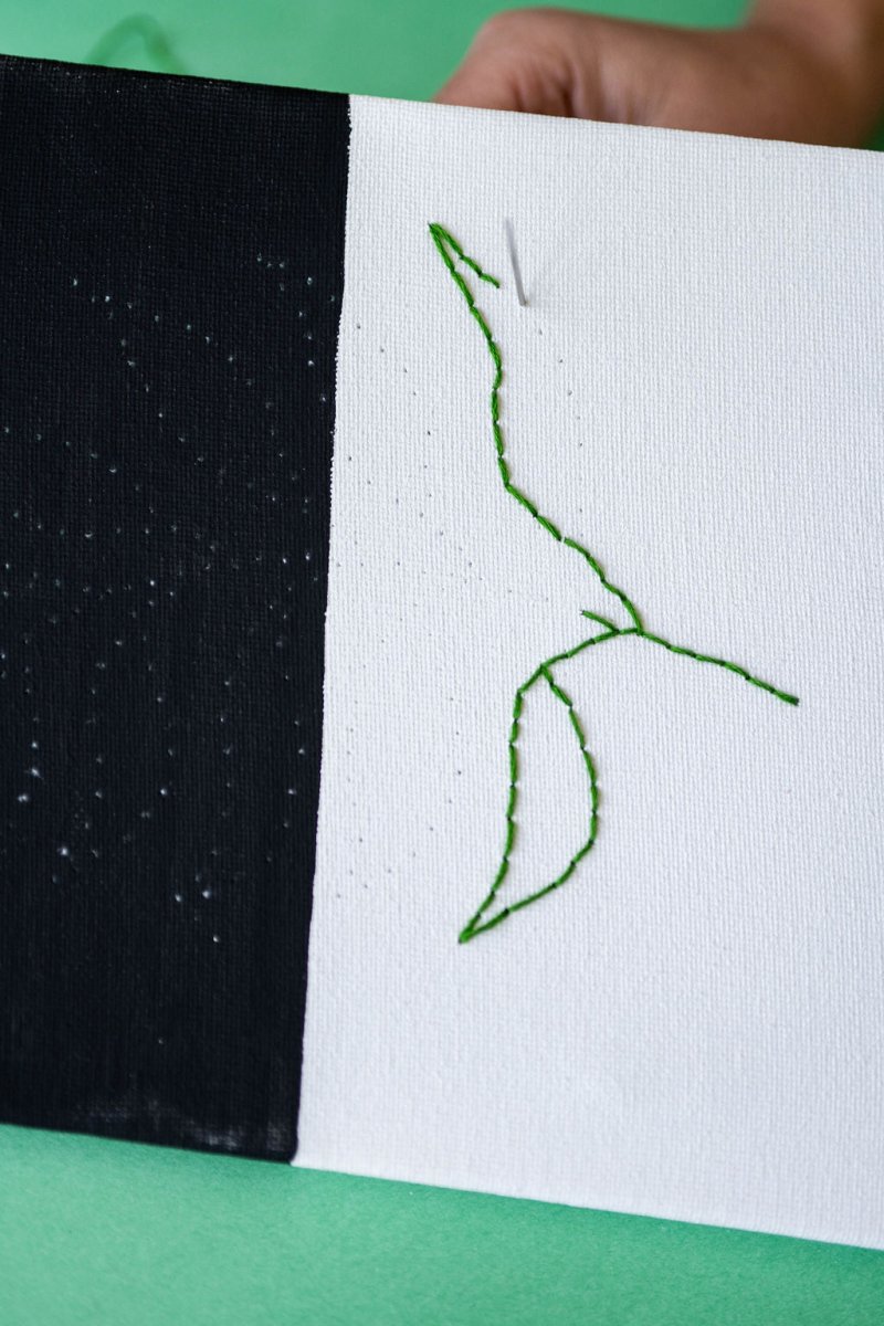 Floral String Art + Canvas Embroidery Kit - Ed's Plant Shop