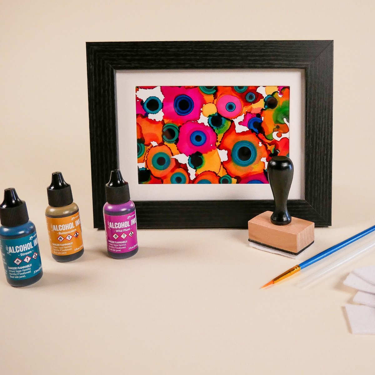 Framed Alcohol Ink & Yupo Paper Kit - Ed's Plant Shop