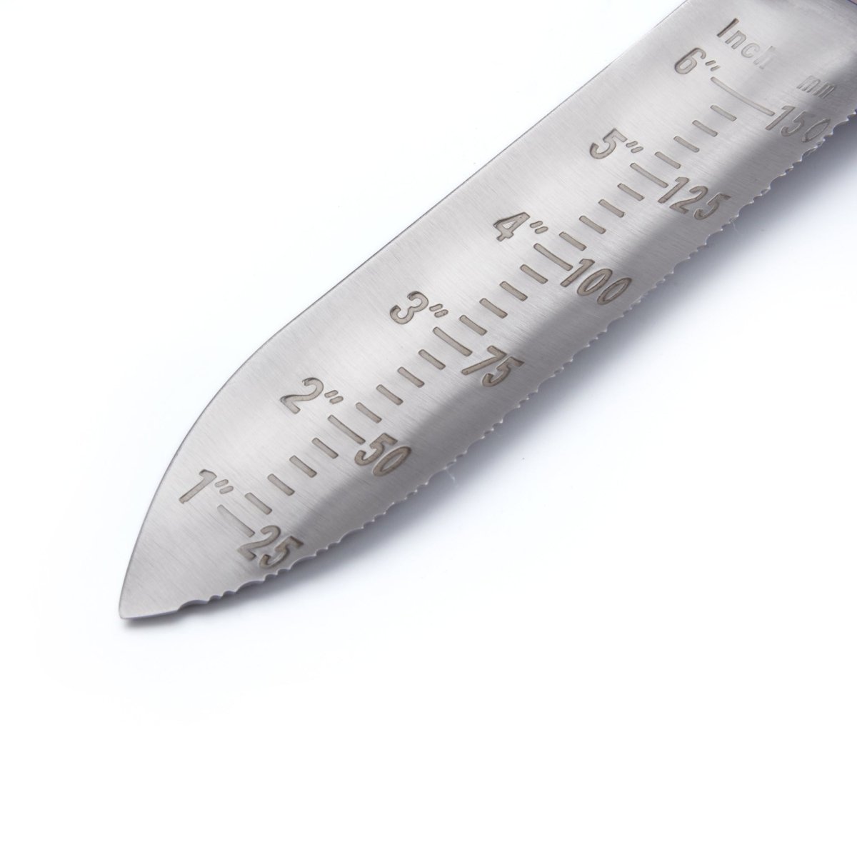 Hori Hori Garden Knife with Walnut Handle & Leather Sheath - Ed's Plant Shop