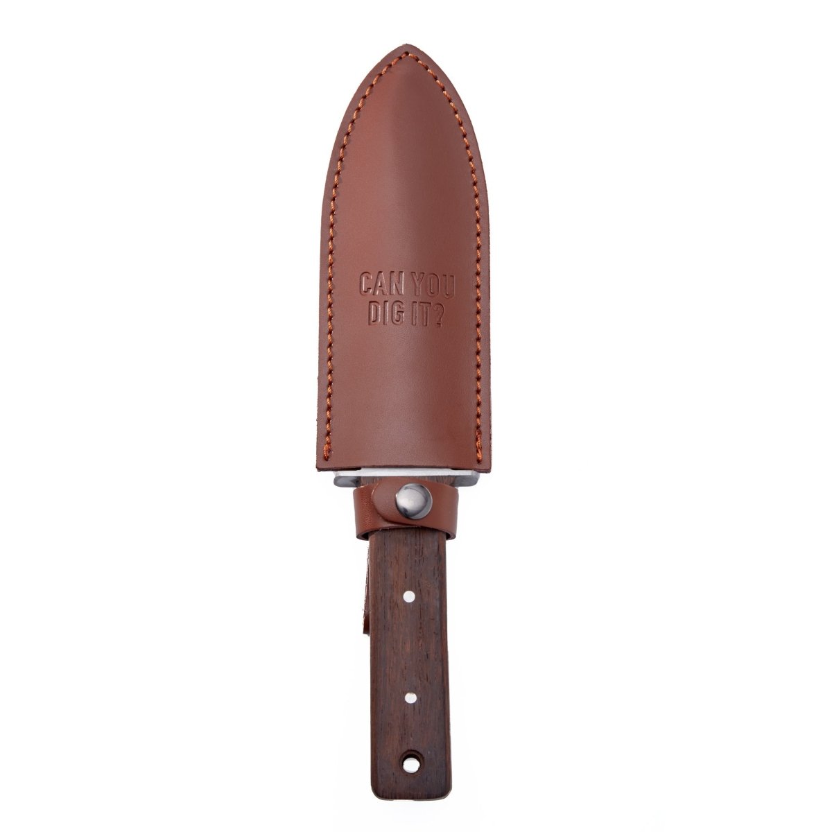 Hori Hori Garden Knife with Walnut Handle & Leather Sheath - Ed's Plant Shop