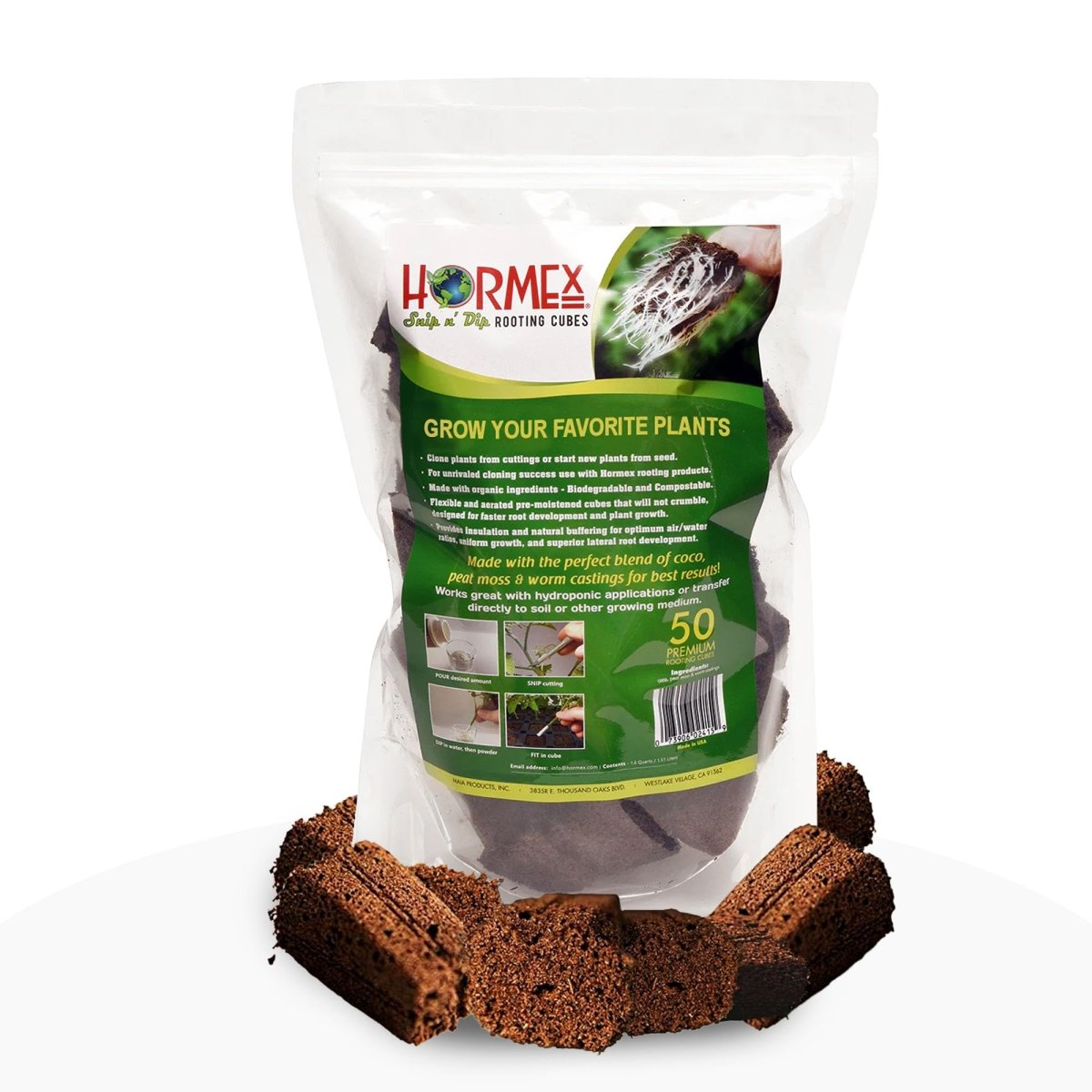 Hormex Rooting Cubes – organic peat moss and coco coir plugs