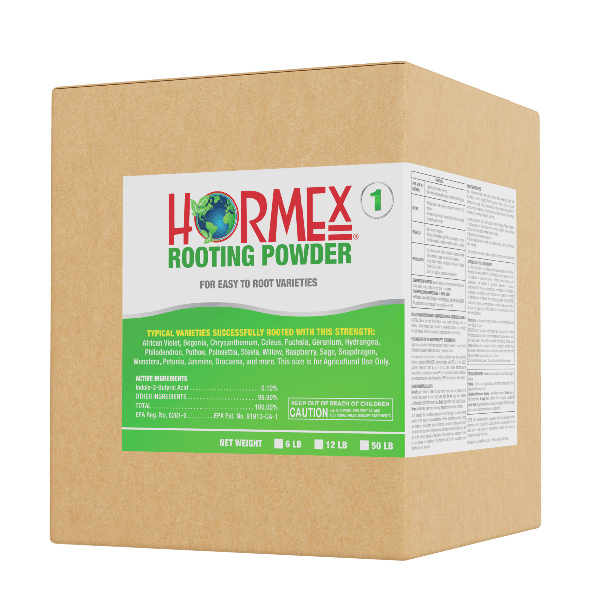 Hormex Rooting Powder 1 – 0.10% IBA Cloning & Rooting Hormone for Softwood, Herbs & Succulent Cuttings - Ed's Plant Shop