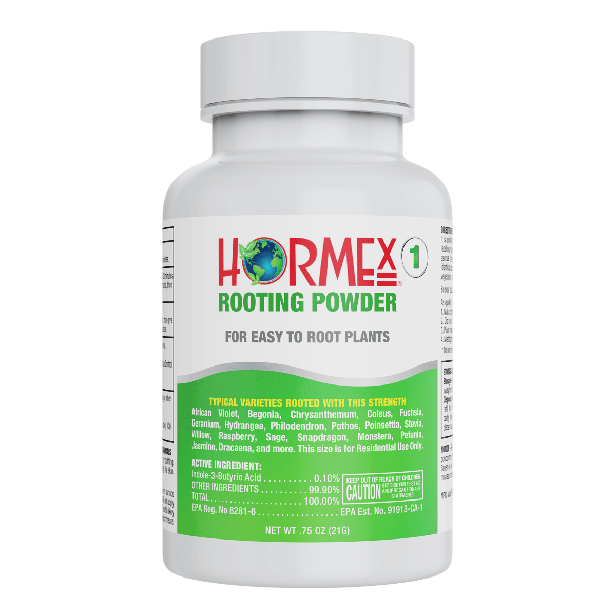 Hormex Rooting Powder 1 – 0.10% IBA Cloning & Rooting Hormone for Softwood, Herbs & Succulent Cuttings - Ed's Plant Shop