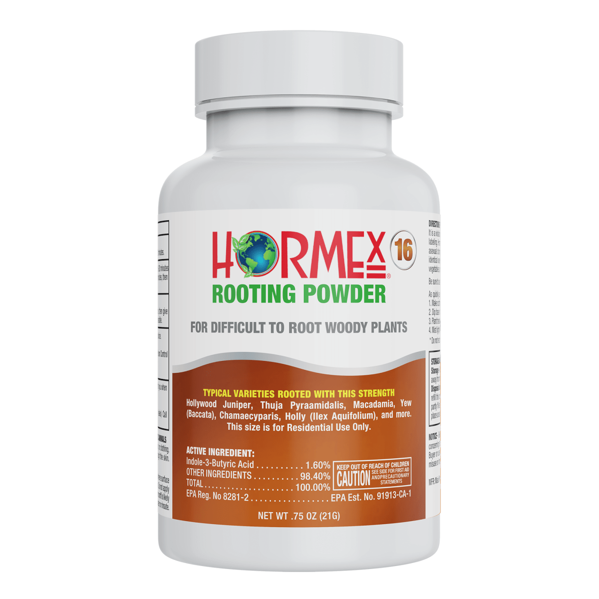 Hormex Rooting Powder #16 (1.60% IBA) container