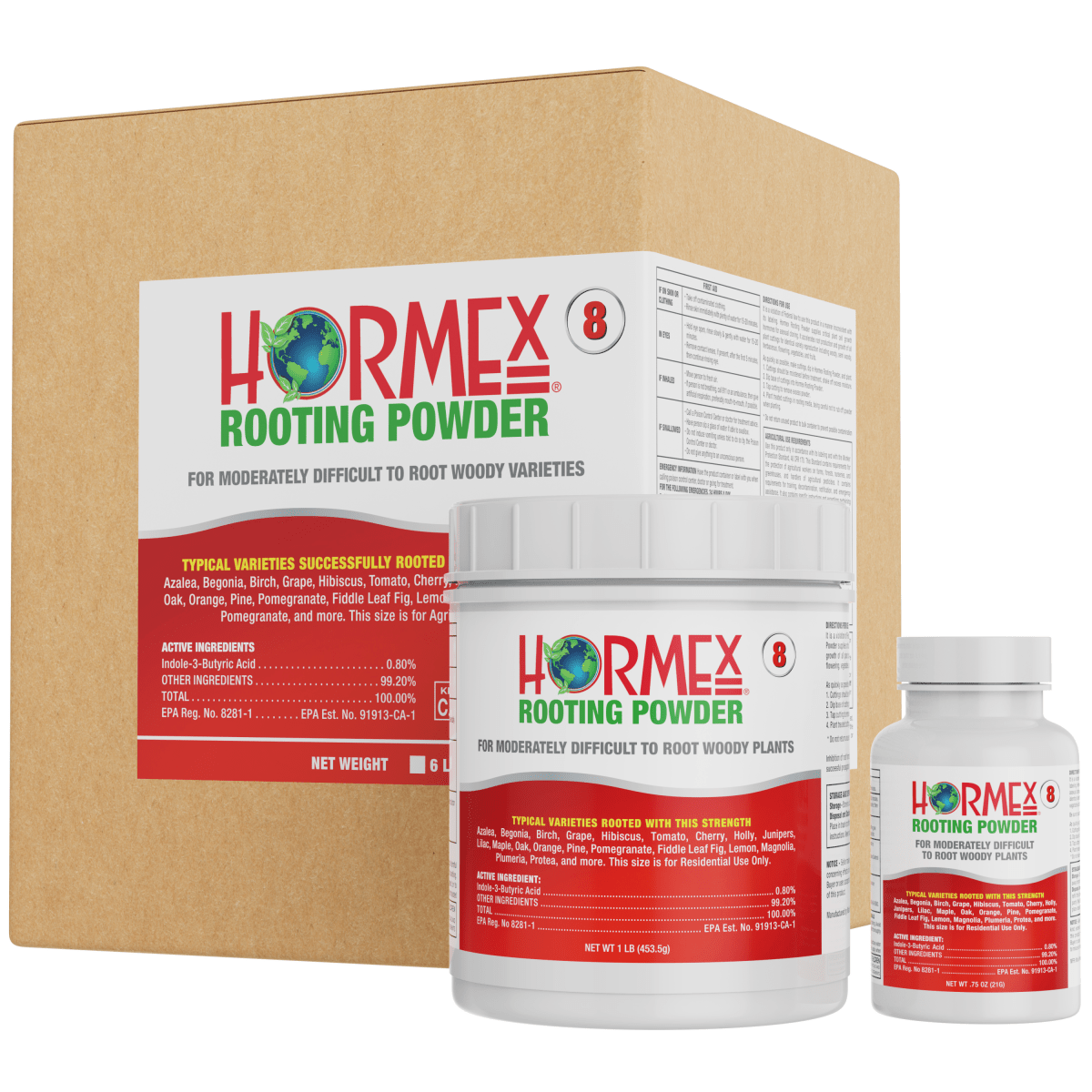 Hormex Rooting Powder #8 (0.80% IBA) container