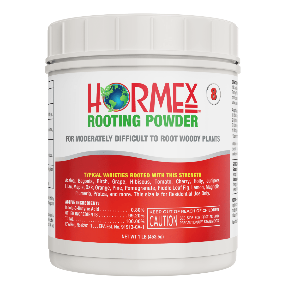 Hormex Rooting Powder 8 – 0.80% IBA Cloning Hormone for Semi - Hardwood Houseplants & Tree Cuttings - Ed's Plant Shop