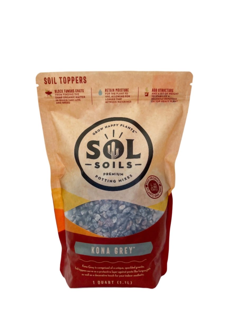 Bag of Kona Grey Soil Topper – Decorative & Functional Granite for Potted Plants