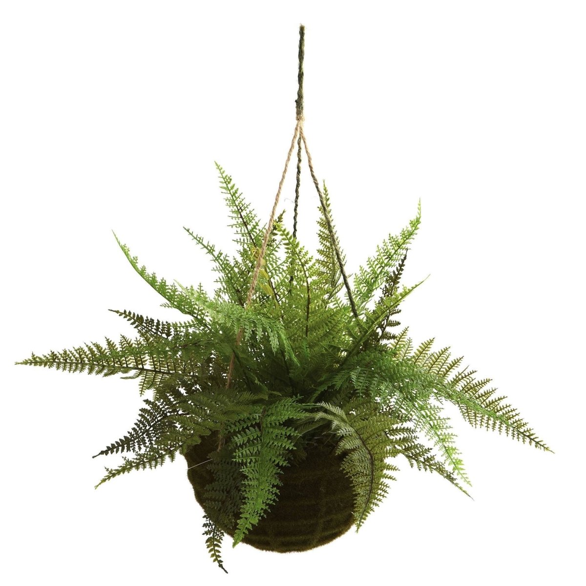 Realistic Artificial Fern Hanging Basket