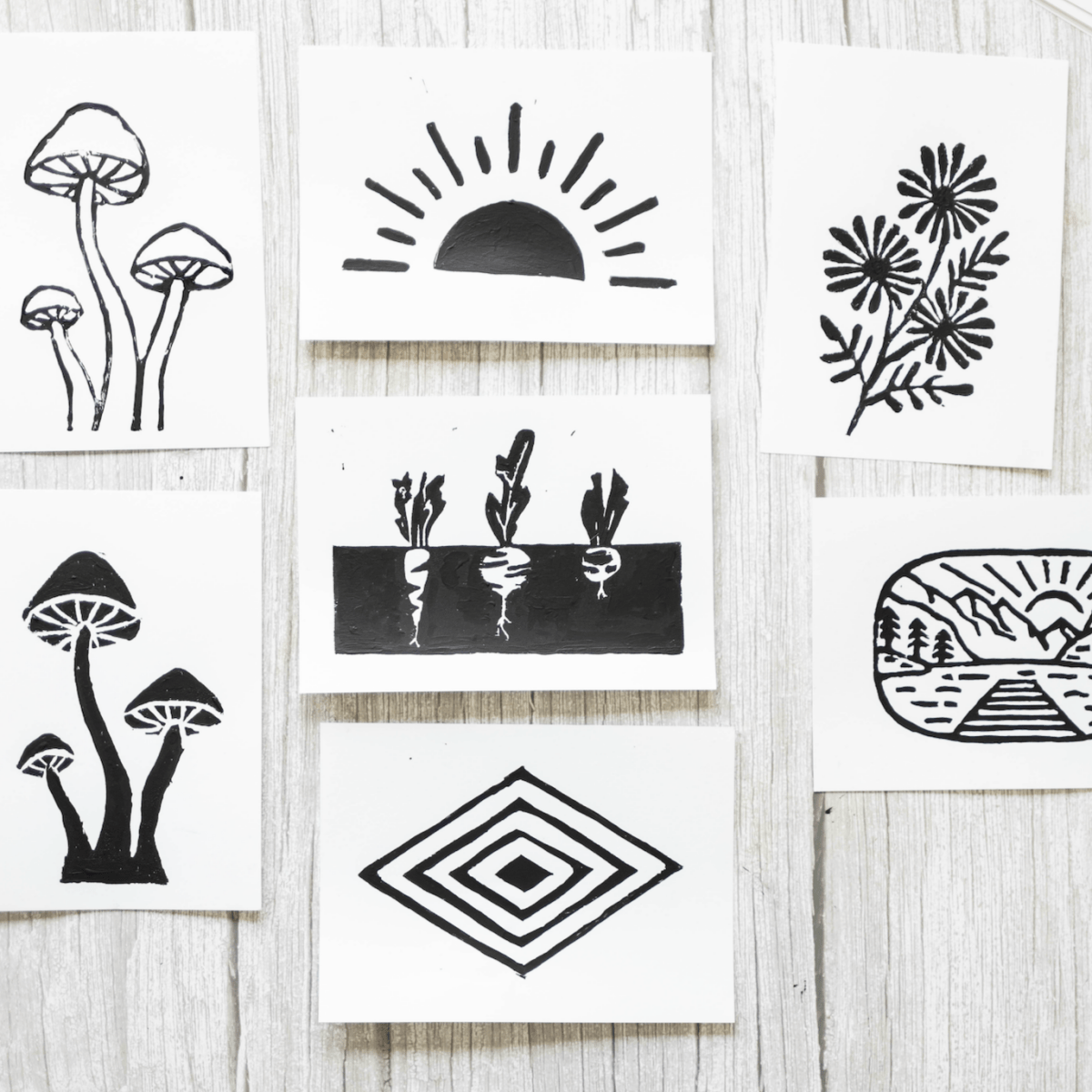 Linocut Printmaking Kit – Complete DIY Carving & Printing Set - Ed's Plant Shop