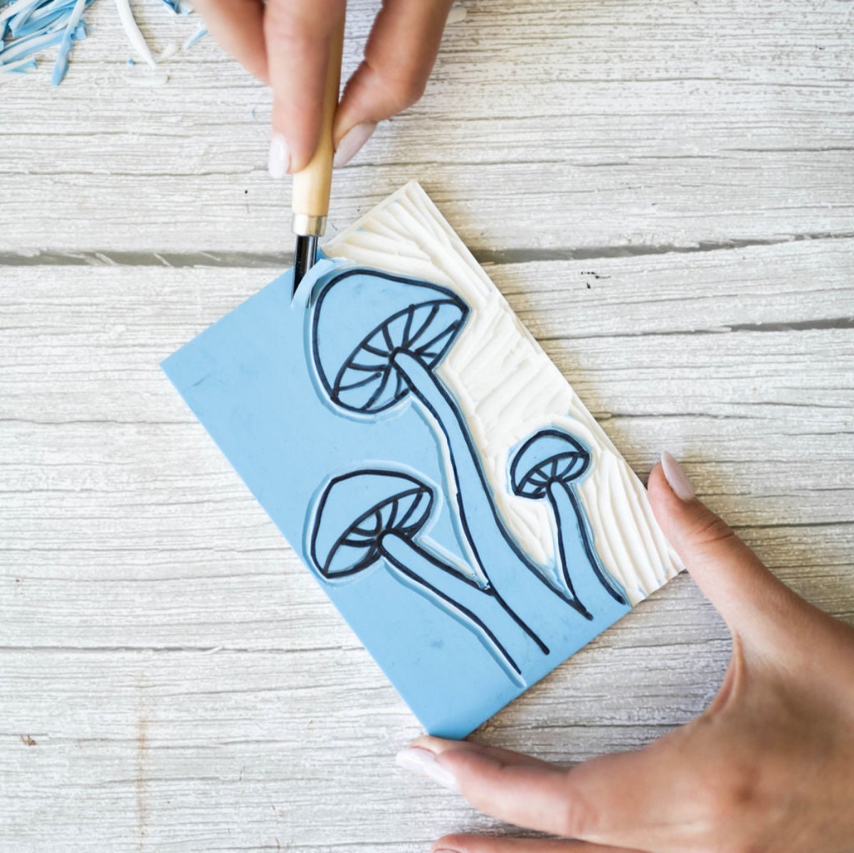 Linocut Printmaking Kit – Complete DIY Carving & Printing Set - Ed's Plant Shop