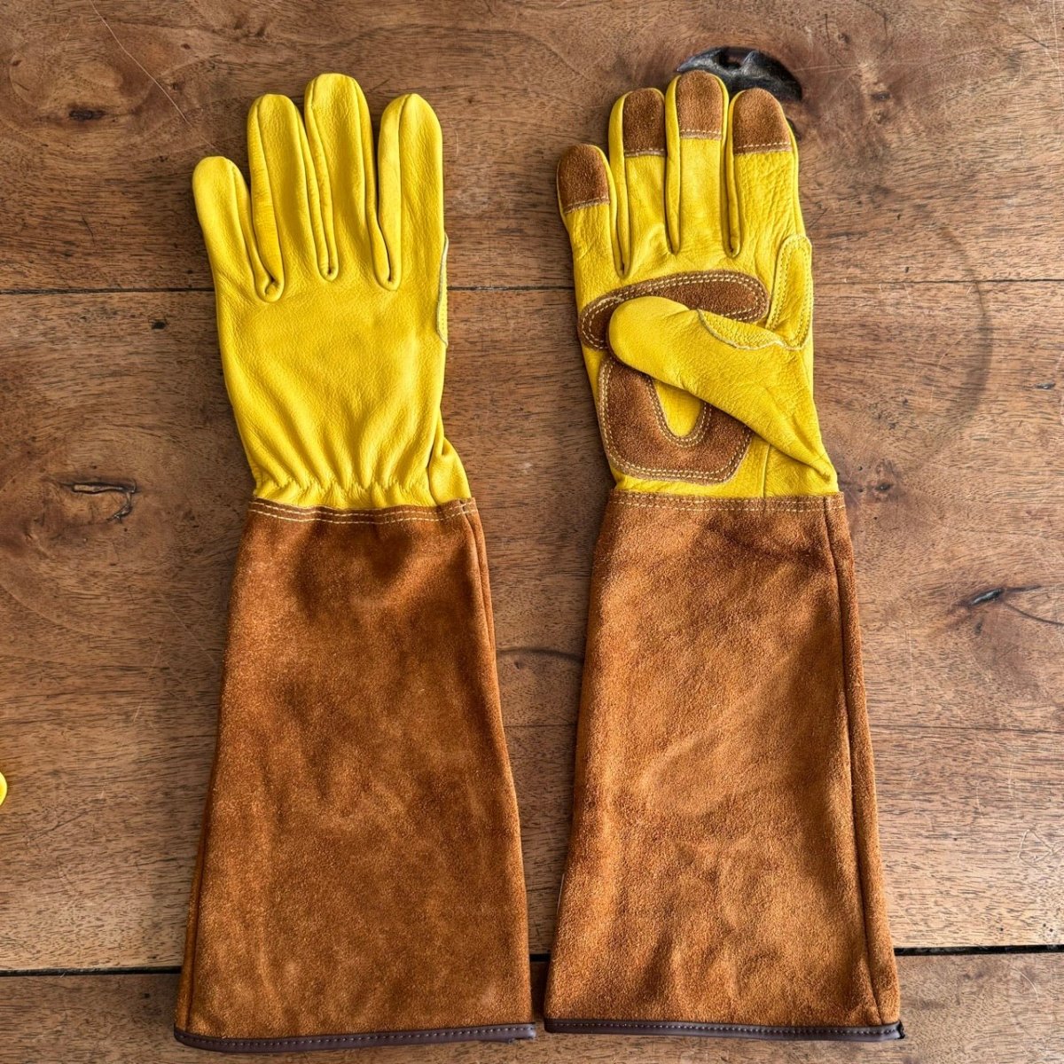 Long Garden Gloves – Rose & Thorn Pruning Gloves (Soft Cowhide) - Ed's Plant Shop