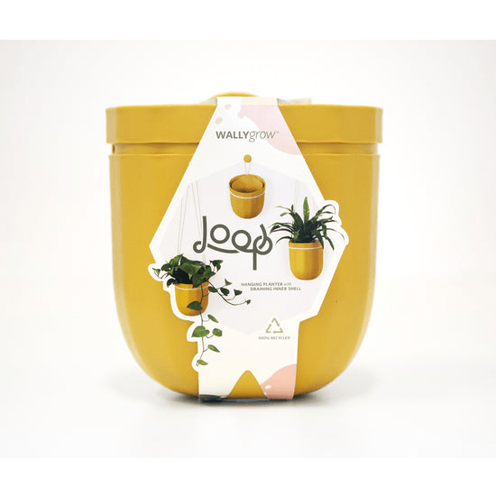 Loop Hanging Planter - No Leak Hanging Basket For Houseplants (Mustard)