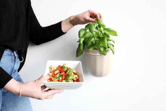 Easy-to-install hanging planter with included hardware and cord