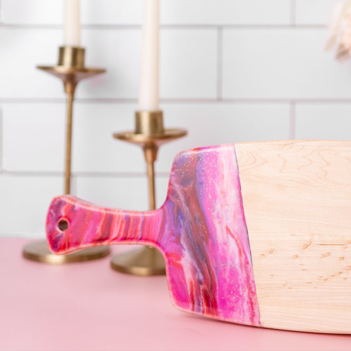 Marbled Resin Wood Board - Ed's Plant Shop