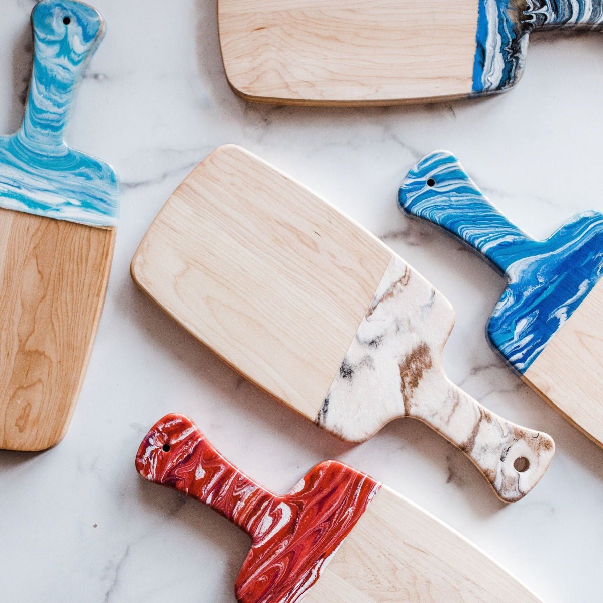 Marbled Resin Wood Board - Ed's Plant Shop