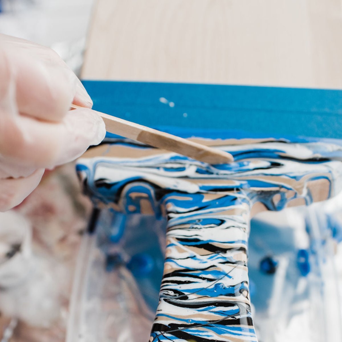 Marbled Resin Wood Board - Ed's Plant Shop