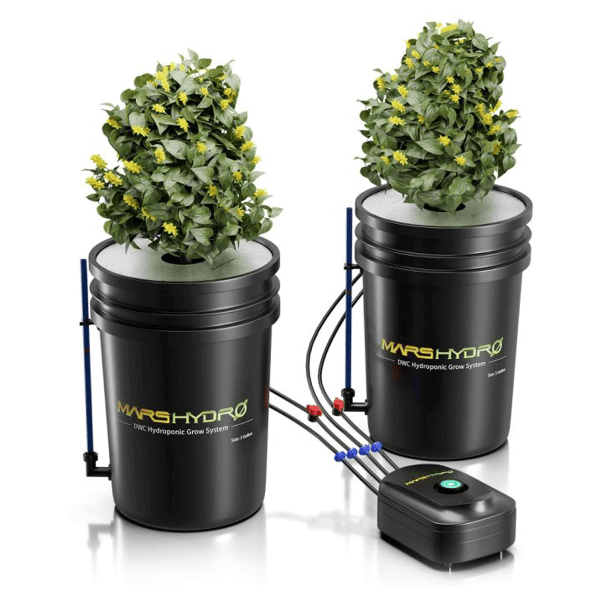 Mars Hydro 5 - Gallon Deep Water Culture Hydroponic System Kit with 2 Buckets - Ed's Plant Shop
