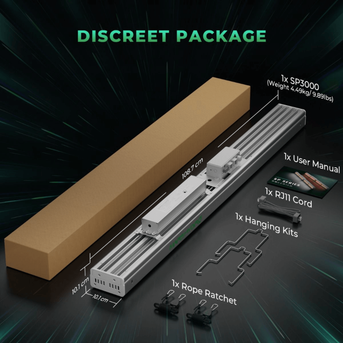 Mars Hydro SP 3000 300W Samsung LM301B LED Grow Light - Ed's Plant Shop