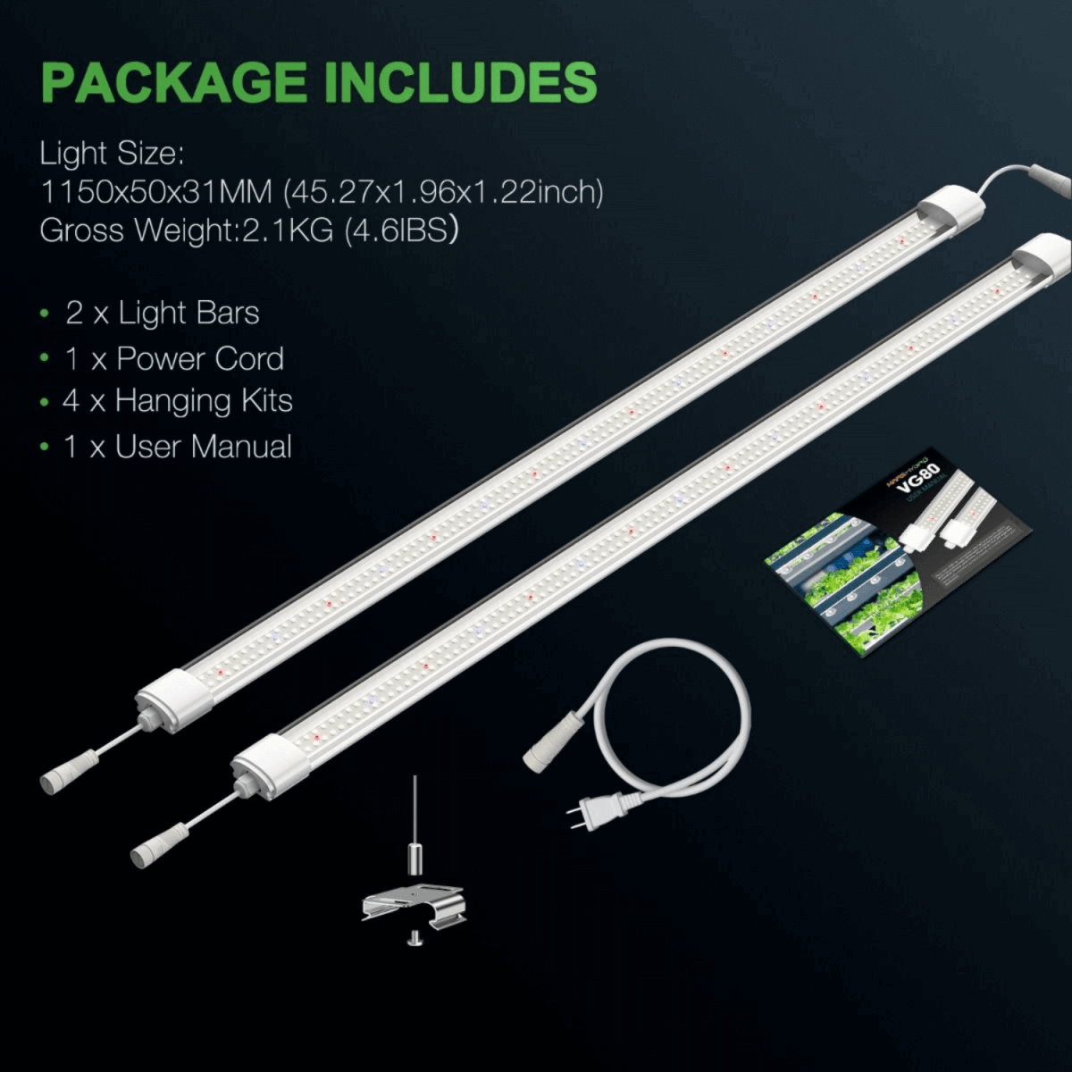 Mars Hydro VG80 80W LED Grow Light - Ed's Plant Shop