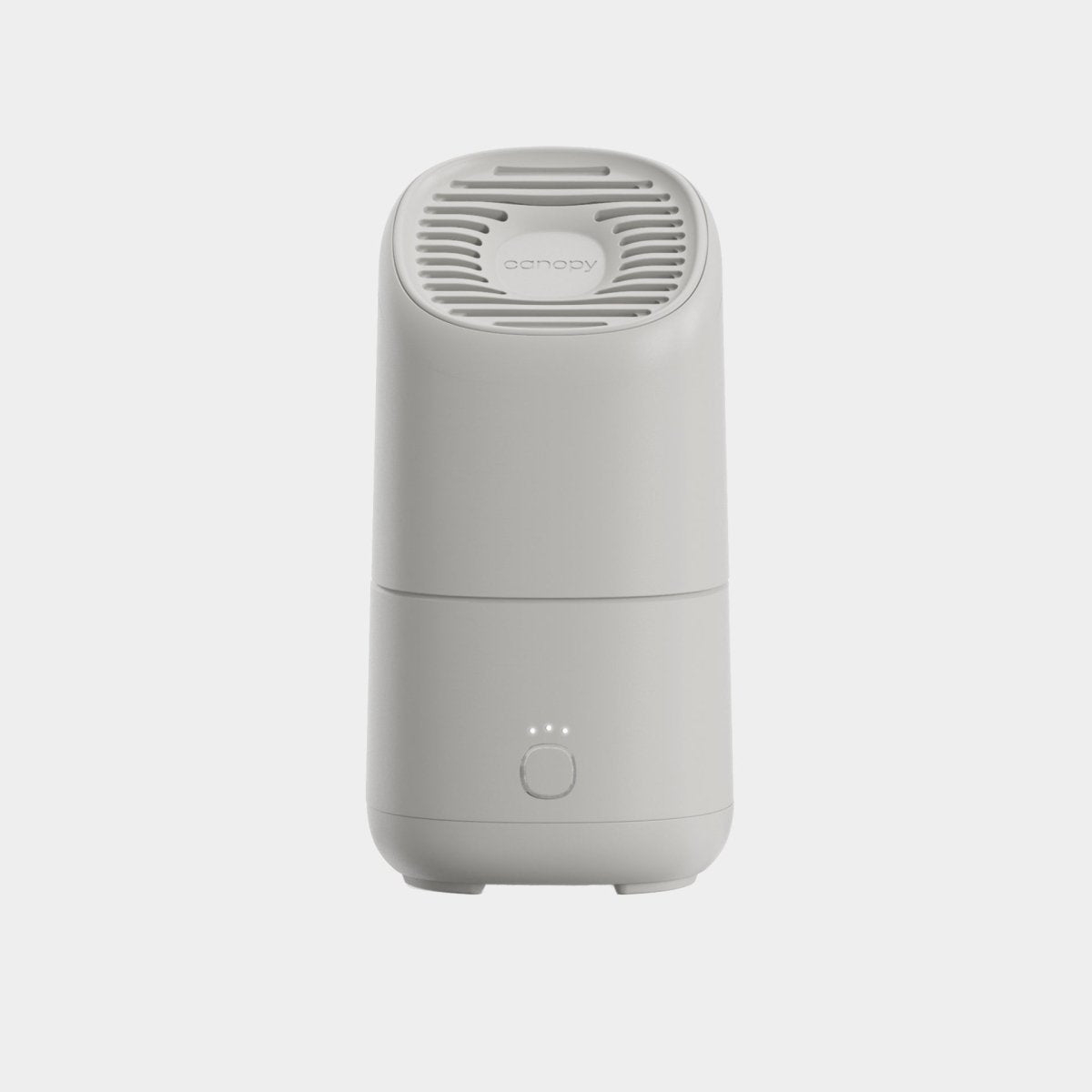 Canopy Portable Humidifier – travel-friendly compact humidifier in Moonstruck colour on grey background