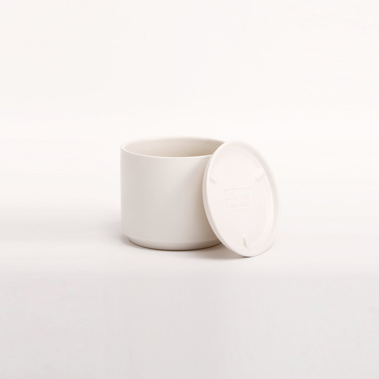 The Ceramic Cylinder Planter with Saucer, 2nd Generation