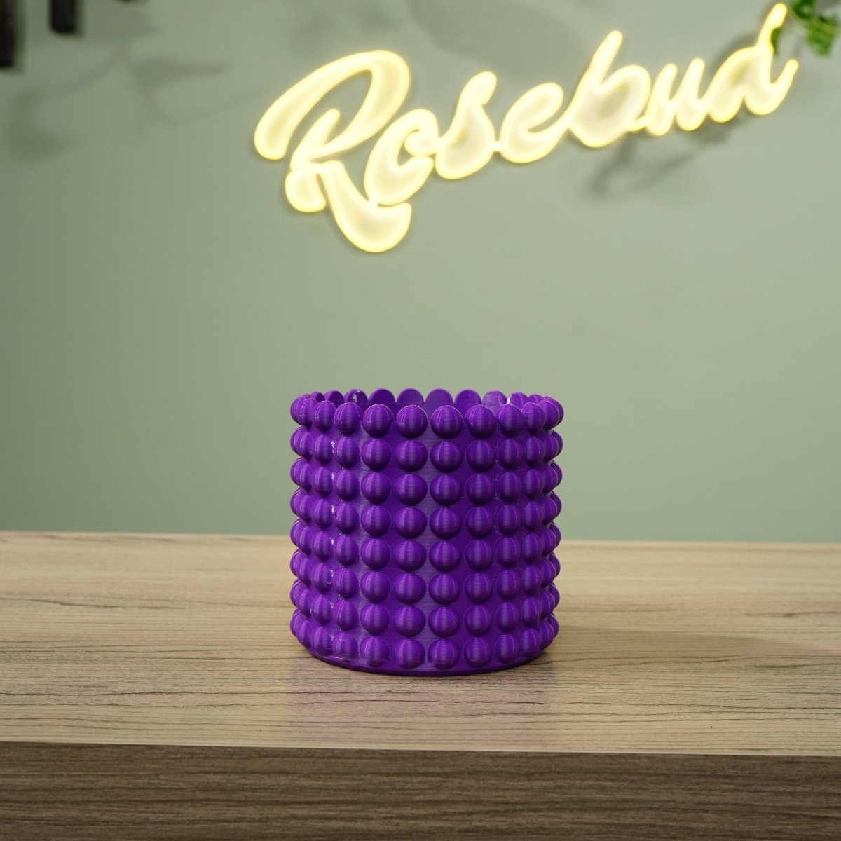 Ring of Pearls 3D Printed Planter – Modern Ribbed Indoor Pot with Drainage - Ed's Plant Shop