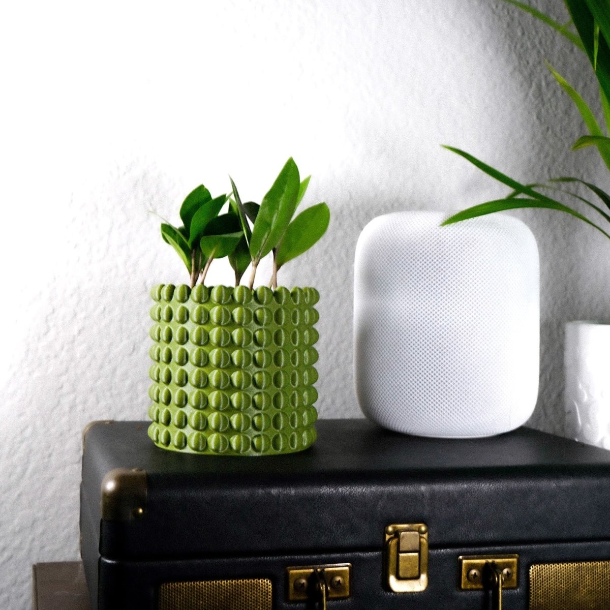 Ring of Pearls 3D Printed Planter – Modern Ribbed Indoor Pot with Drainage - Ed's Plant Shop