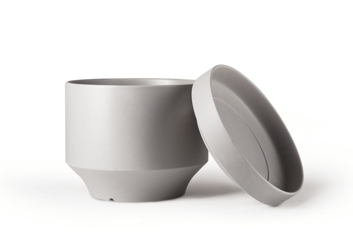 Round Two Ceramic Planter – 4", 6", 8", 10" (With Drainage & Saucer) - Ed's Plant Shop