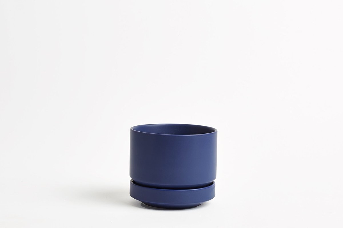 Round Two Ceramic Planter – 4", 6", 8", 10" (With Drainage & Saucer) - Ed's Plant Shop