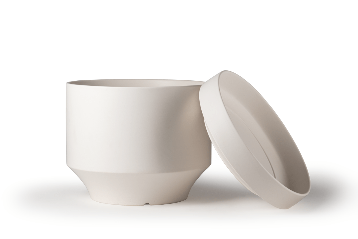 Round Two Ceramic Planter – 4", 6", 8", 10" (With Drainage & Saucer) - Ed's Plant Shop