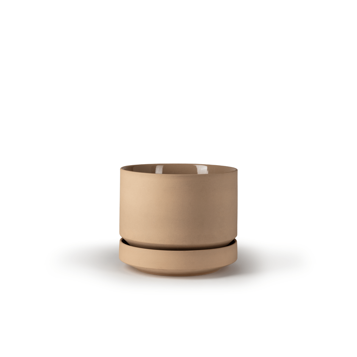 Round Two Ceramic Planter – 4", 6", 8", 10" (With Drainage & Saucer) - Ed's Plant Shop