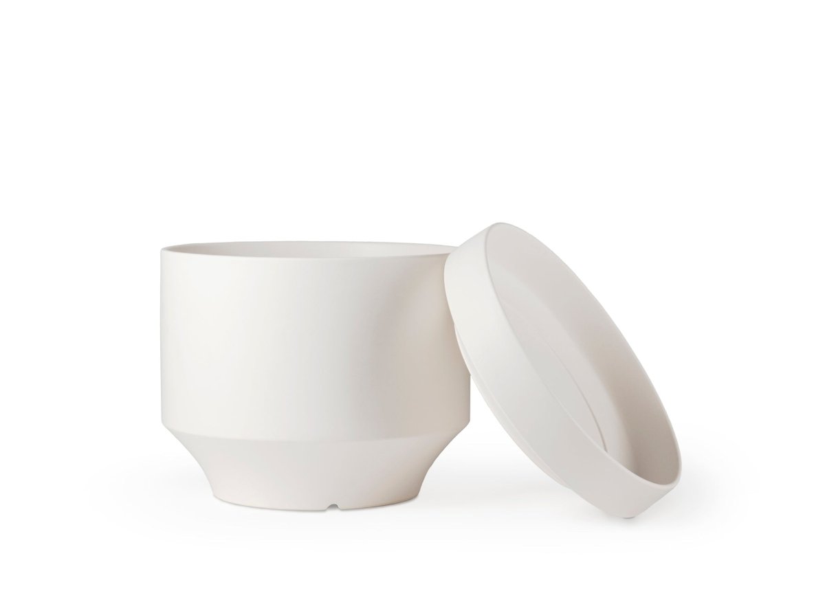 Round Two Ceramic Planter – 4", 6", 8", 10" (With Drainage & Saucer) - Ed's Plant Shop