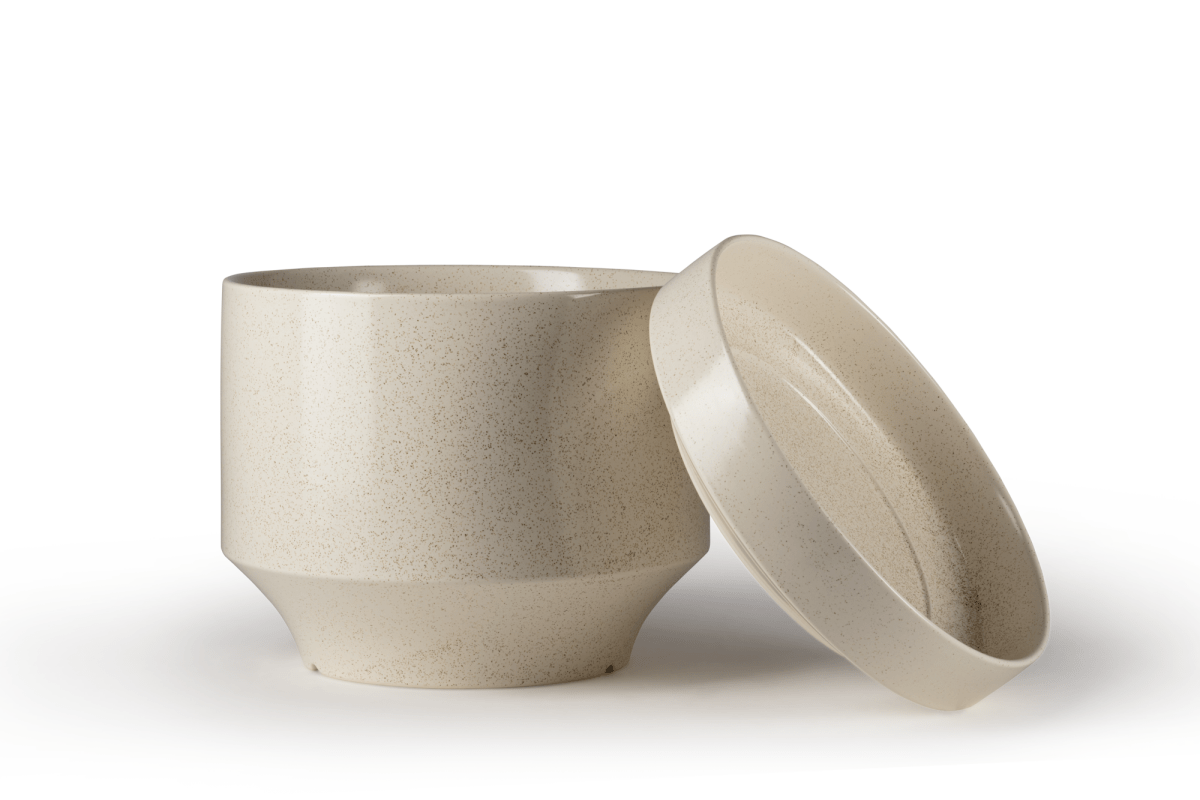 Round Two Ceramic Planter – 4", 6", 8", 10" (With Drainage & Saucer) - Ed's Plant Shop