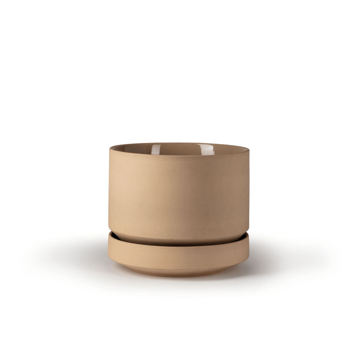 Round Two Ceramic Planter – 4", 6", 8", 10" (With Drainage & Saucer) - Ed's Plant Shop