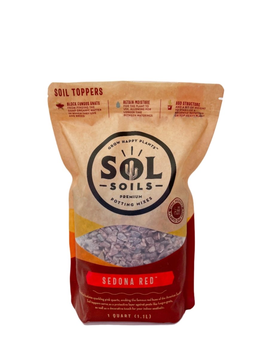 Sedona Red Soil Topper – Decorative Sparkling Pink Quartz - Ed's Plant Shop