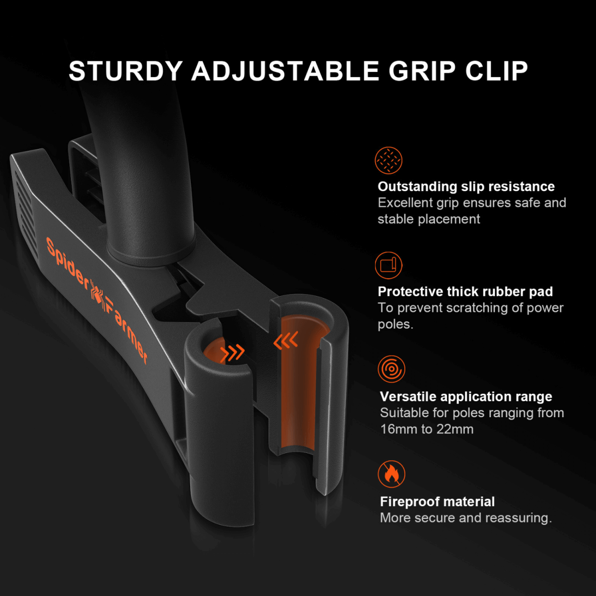 Spider Farmer 6" Clip - On Fan for Indoor Plants - Ed's Plant Shop