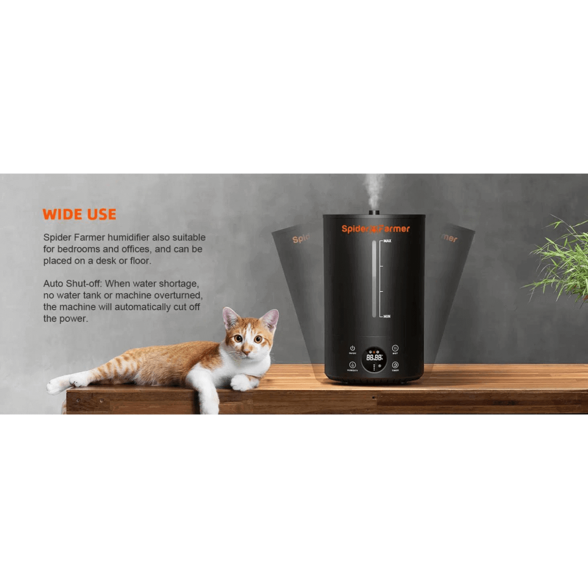 Spider Farmer Cool Mist Humidifier 6L | Compact Humidity Solution for Grow Tents - Ed's Plant Shop