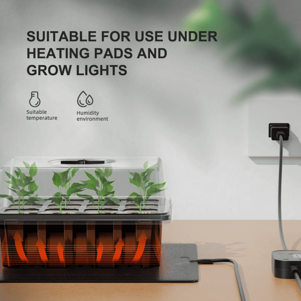 Spider Farmer Seed Starting Trays (4 - Pack) | 12 - Cell Trays with Domes for Optimal Germination - Ed's Plant Shop