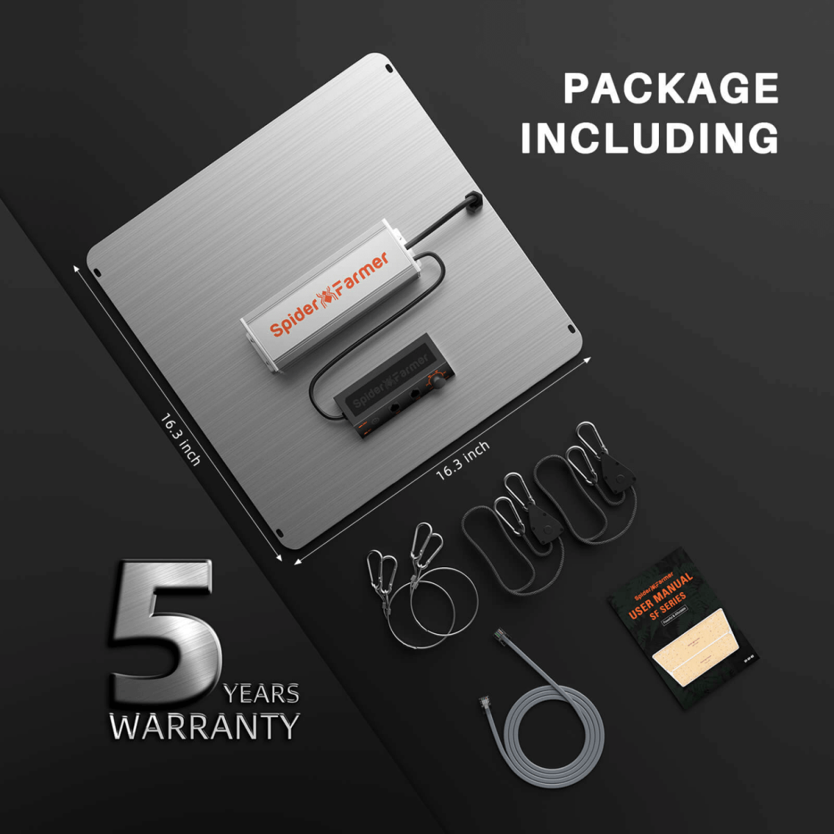 Spider Farmer SF2000Pro 200W Dimmable Full Spectrum LED Grow Light - Ed's Plant Shop