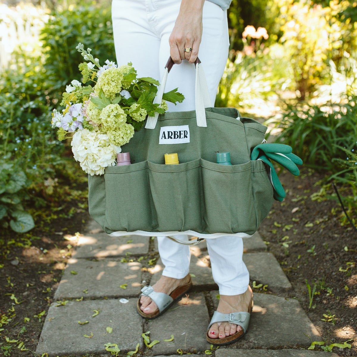 Stylish Garden Tote Bag with Pockets – Durable, Mesh Bottom - Ed's Plant Shop