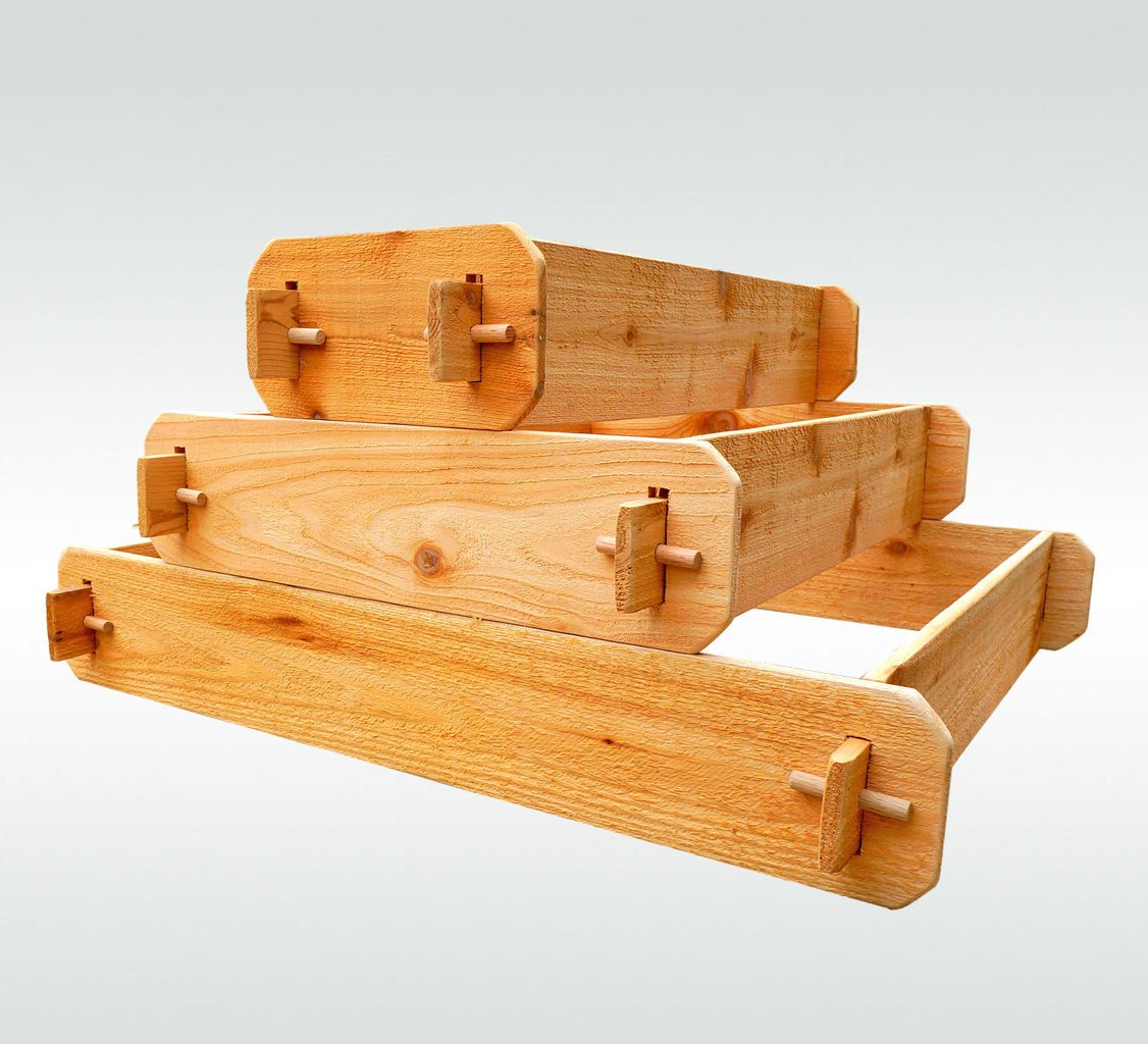 Timberlane Gardens Raised Garden Bed Kit 3 Tiered Pyramid (1x3 2x3 3x3) Select Cedar Elevated Planter - Ed's Plant Shop