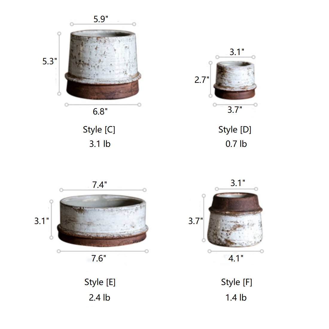 Vintage Restoration Planter Collection - Ed's Plant Shop