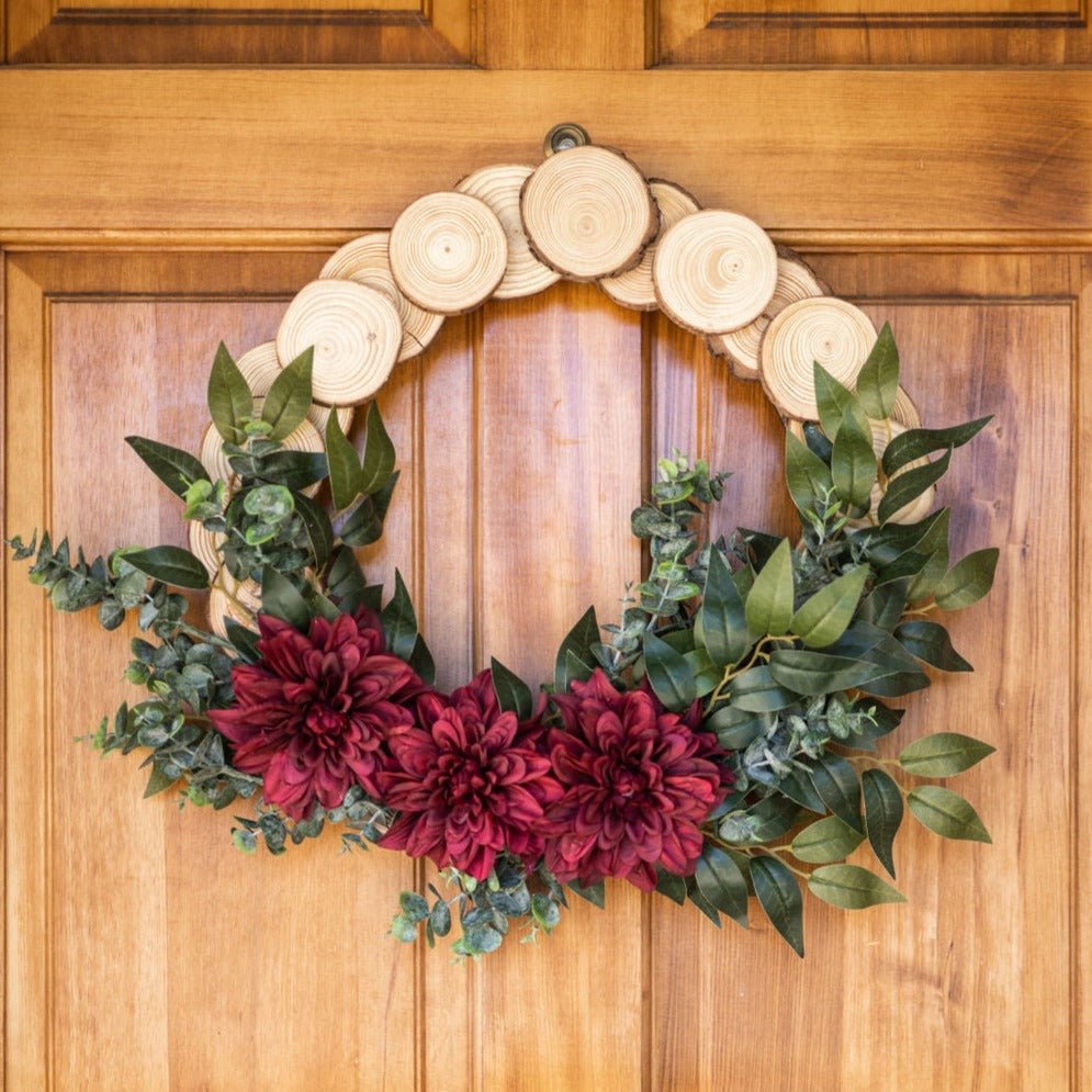 Winter Wood Slice Wreath Kit - Ed's Plant Shop