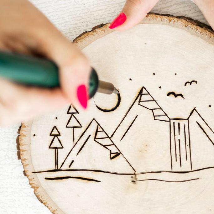 Wood Burning Kit | DIY Pyrography Craft Kit - Ed's Plant Shop