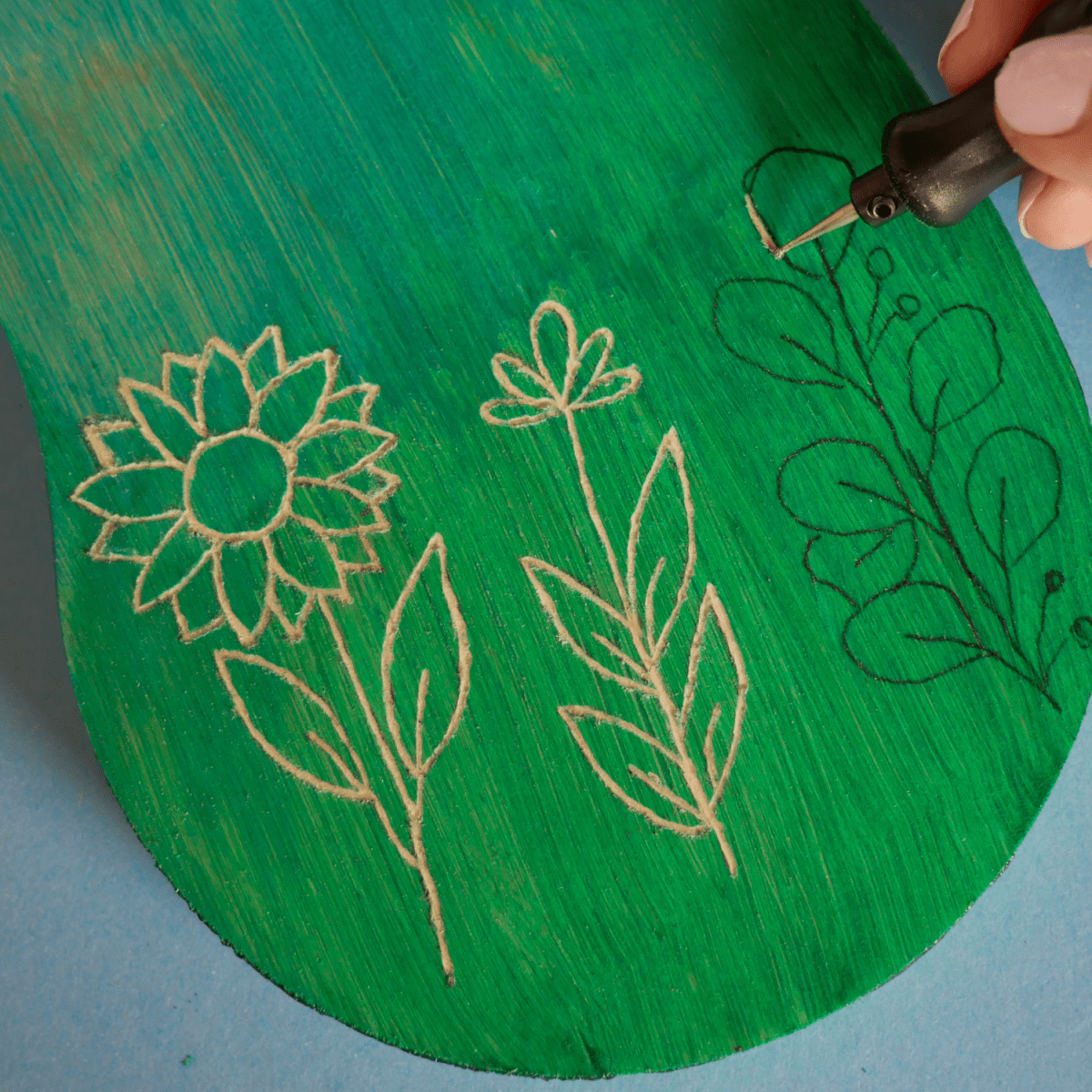 Wood Engraving Kit with Macrame Plant Stand - Ed's Plant Shop