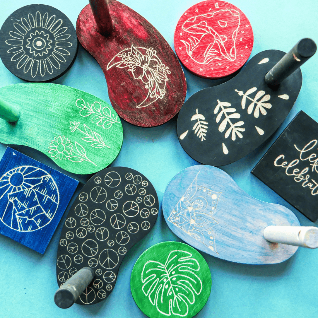 Wood Engraving Kit with Macrame Plant Stand - Ed's Plant Shop