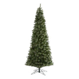 10' Cashmere Slim Artificial Christmas Tree with 750 Warm White LED Lights - Ed's Plant Shop