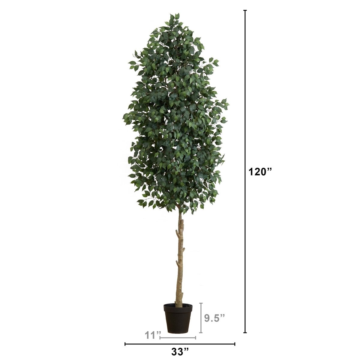 10' Faux Ficus Tree | Lifelike Indoor Tree – Ed's Plant Shop - Ed's Plant Shop