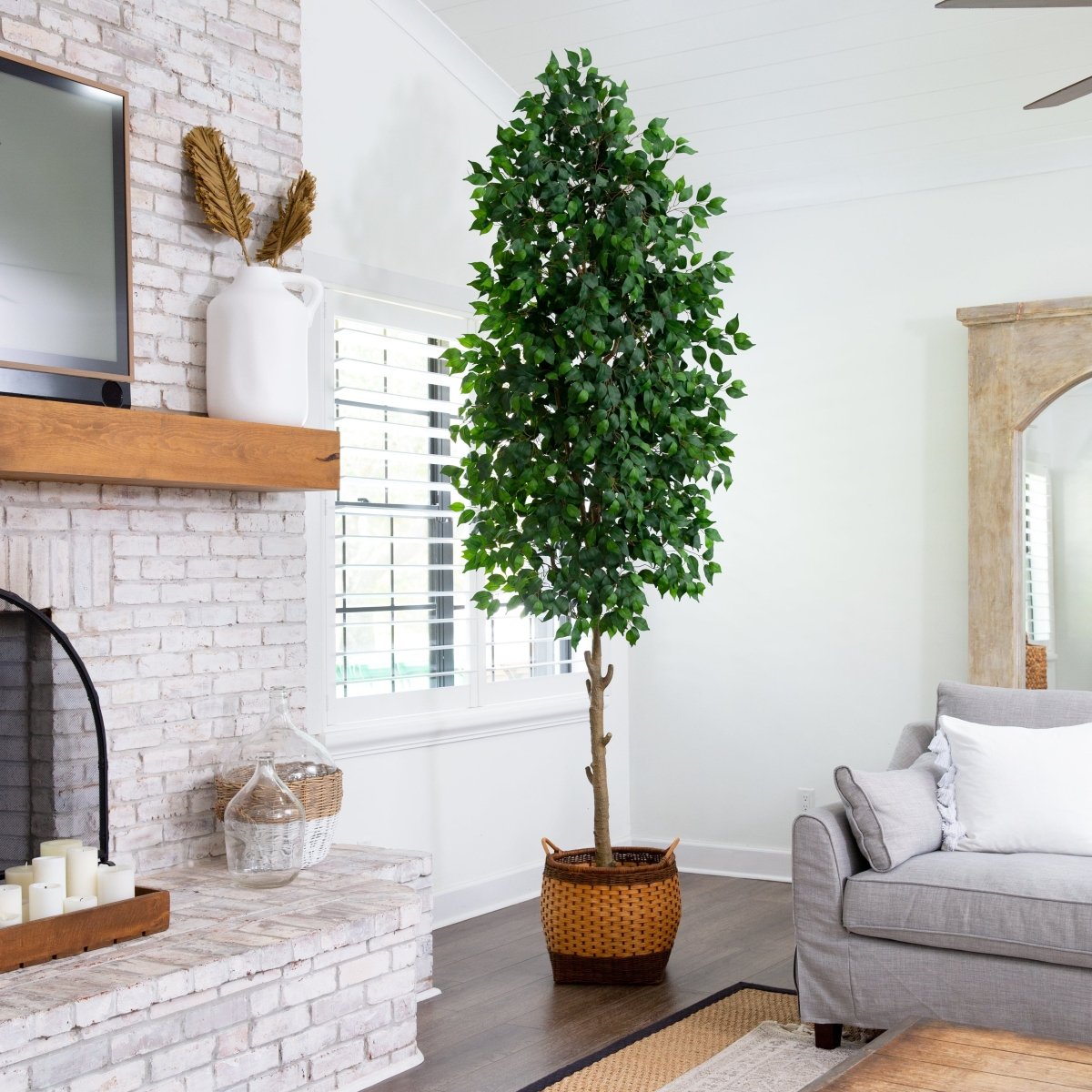 10' Faux Ficus Tree | Lifelike Indoor Tree – Ed's Plant Shop - Ed's Plant Shop